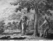 Teachings of Jesus 36 of 40. parable of the fig tree. Jan Luyken etching. Bowyer Bible.gif
